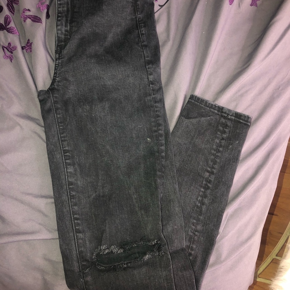 Denim black jeans
